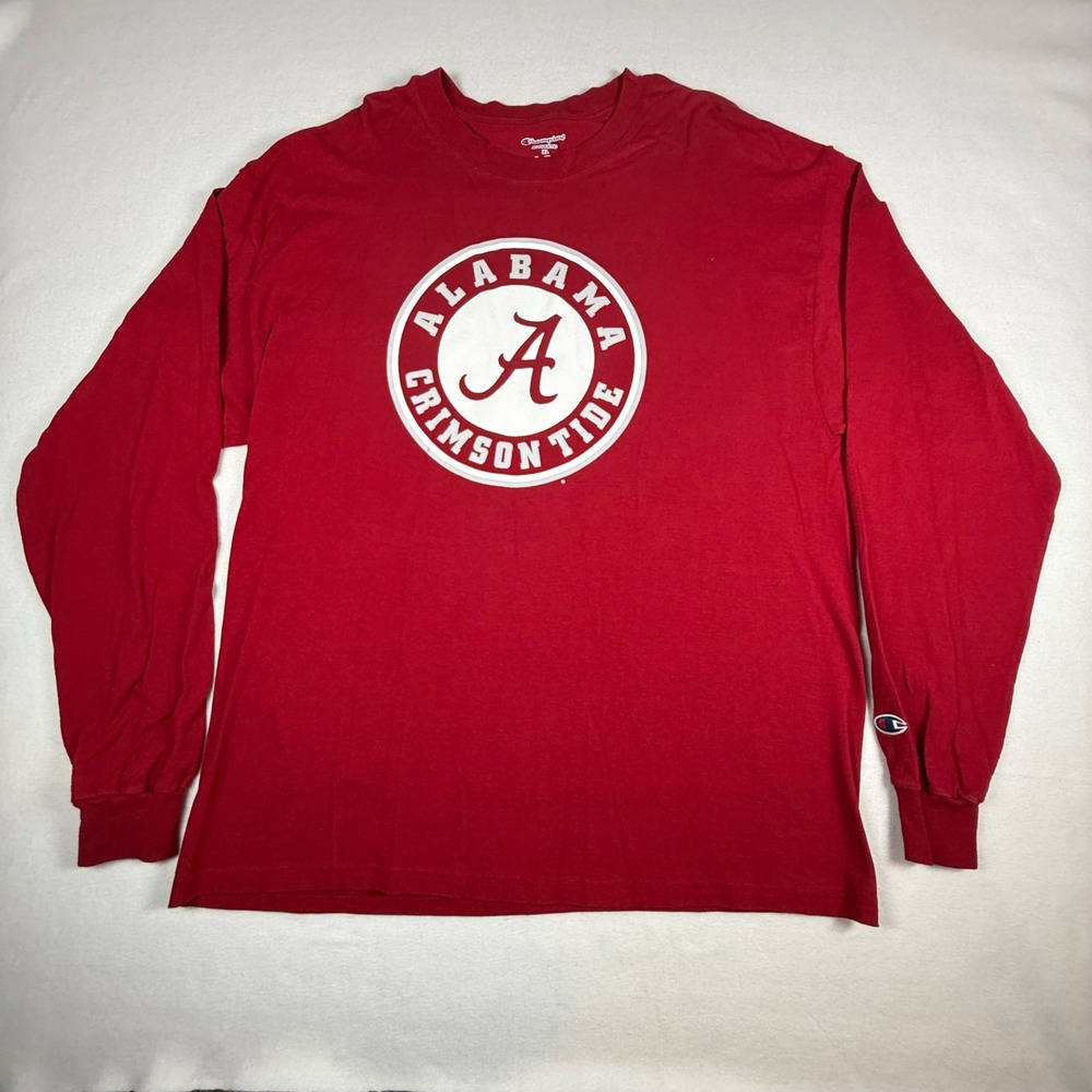 Alabama Crimson Tide Champion Long Sleeve‎ T-Shirt Mens XL Roll Tide
